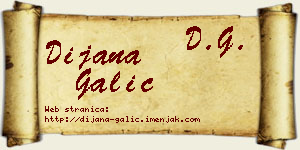 Dijana Galić vizit kartica